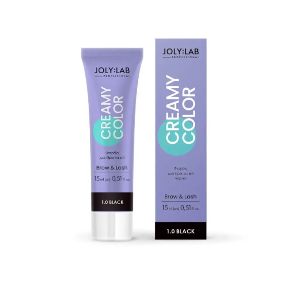 Фарба для брів та вій JolyLab №1.0 Black, 15 мл