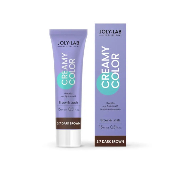 Фарба для брів та вій JolyLab №3.7 Dark Brown, 15 мл