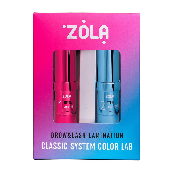 Набір для ламінування брів ZOLA Brow&Lash Lamination Classic System Color Lab, 2*10 мл
