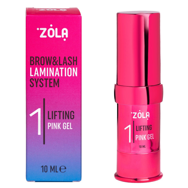 Состав для ламинирования бровей ZOLA 01 Lifting Pink Gel, 10 мл