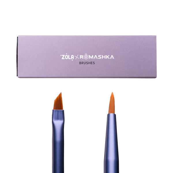 Набір пензлів для фарбування брів та вій ZOLA x Romashka