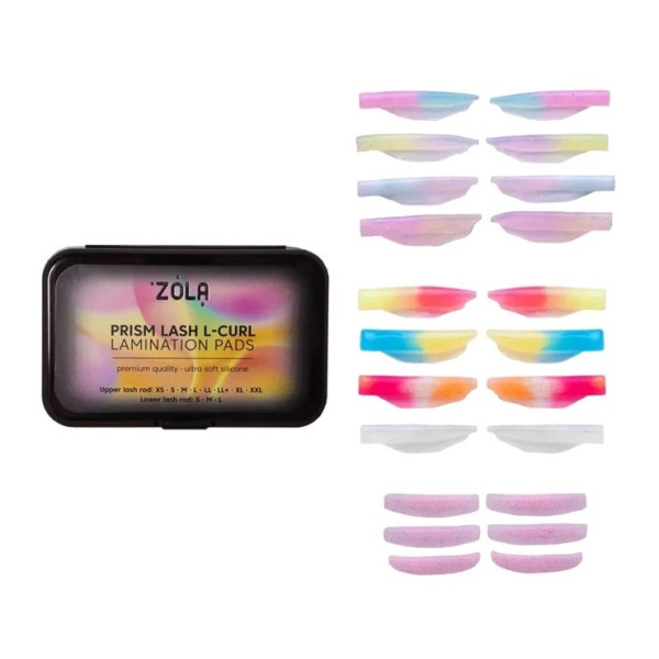Валики для ламинирования верхних и нижних ресниц ZOLA Prism Lash L-Curl
