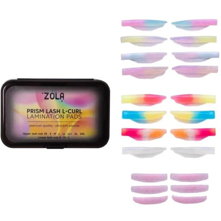 Валики для ламинирования верхних и нижних ресниц ZOLA Prism Lash L-Curl