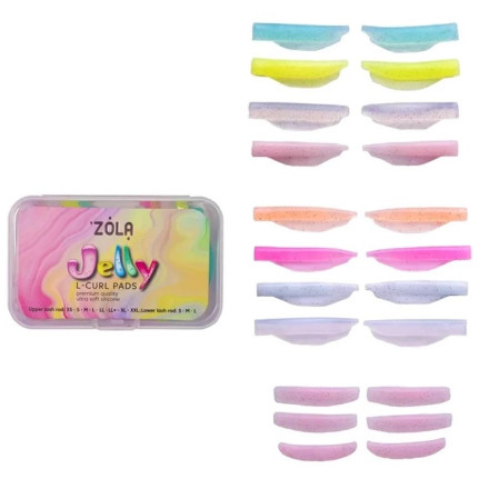 Валики для ламинирования верхних и нижних ресниц ZOLA Jelly L-Curl