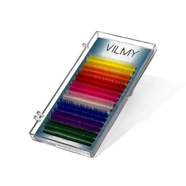 Ресницы цветные 16 линий VILMY 8color mix (CC 0.07 (11-12))
