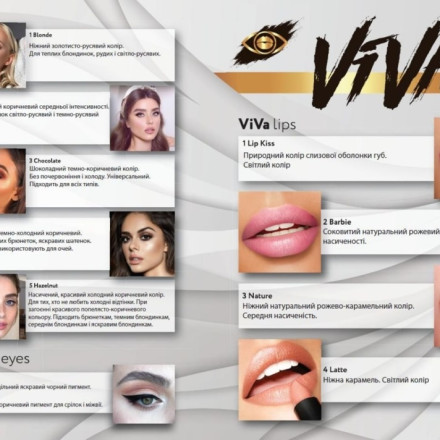 Пігмент Viva Brows 2 Nutella для перманентного макіяжу, 4 мл