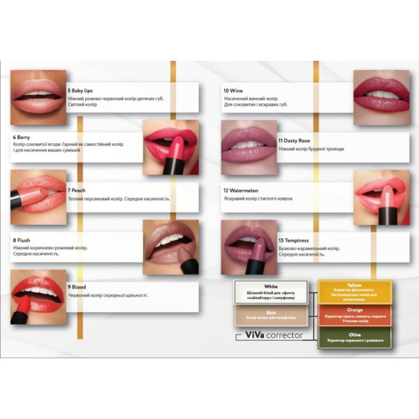 Pigment Viva Corrector 1 Orange for permanent makeup, 4 ml