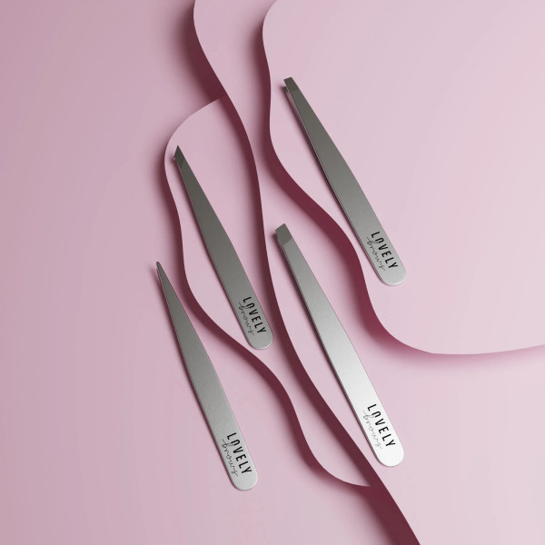 Eyebrow tweezers Lovely Brows straight (silver)