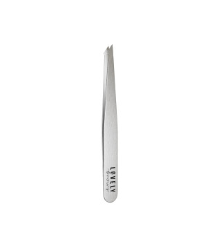 Пинцет для бровей Lovely Brows скошенный (серебряный)