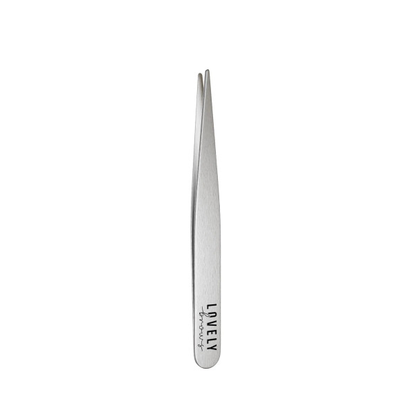 Пинцет для бровей Lovely Brows точечный (серебряный)