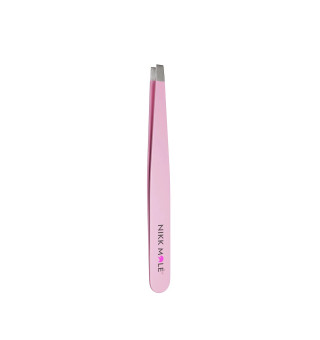 Eyebrow tweezers Nikk Mole straight (pink)