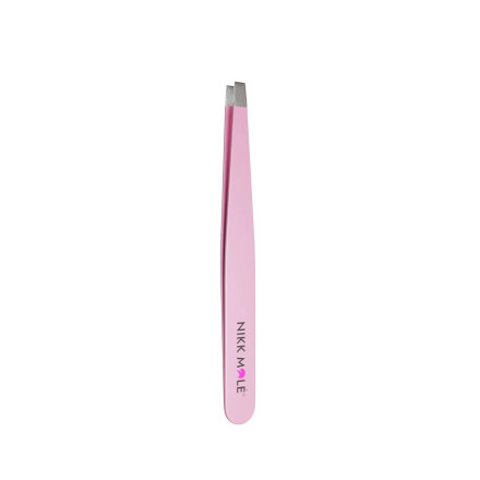 Eyebrow tweezers Nikk Mole straight (pink)