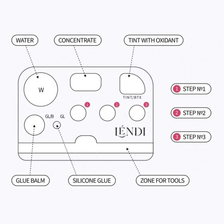 Silicone palette of lamimaker Lendi (raspberry)