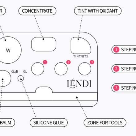 Silicone palette of lamimaker Lendi (purple)