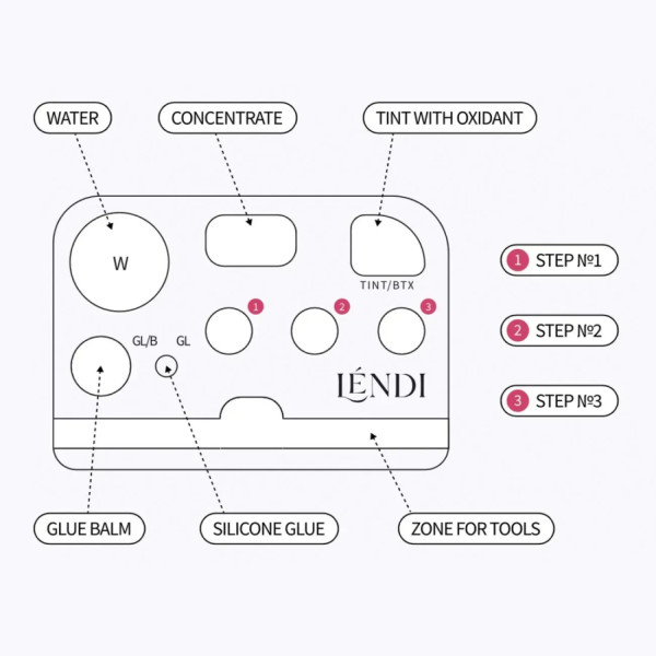 Silicone palette of lamimaker Lendi (black)