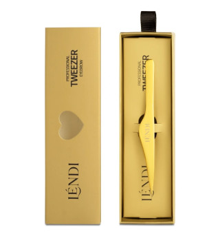 Пинцет для бровей точечный Lendi Golden Spark Point (Золотая Искра)