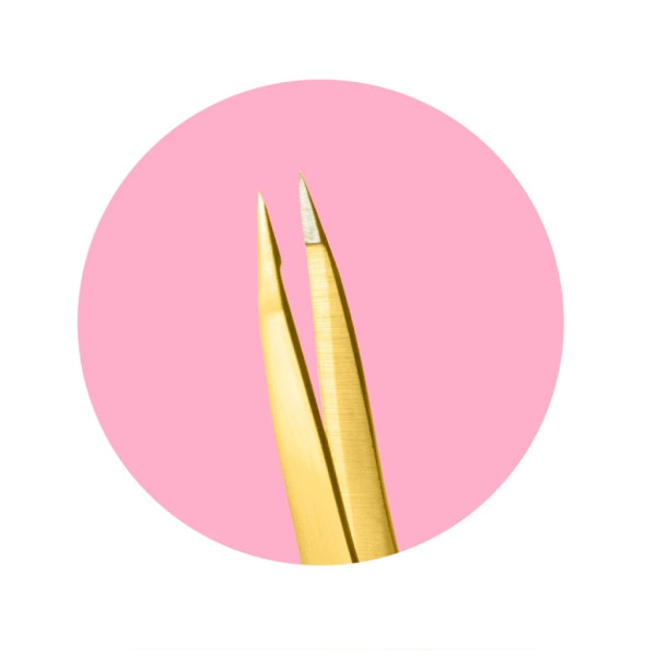 Пинцет для бровей точечный Lendi Golden Spark Point (Золотая Искра)