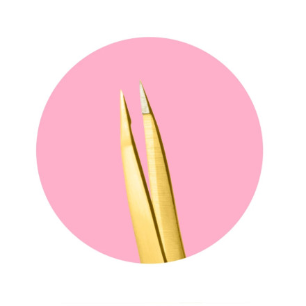 Пинцет для бровей точечный Lendi Golden Spark Point (Золотая Искра)
