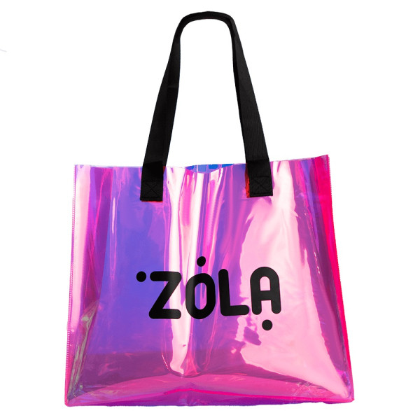 Różowa holograficzna torba shopper ZOLA