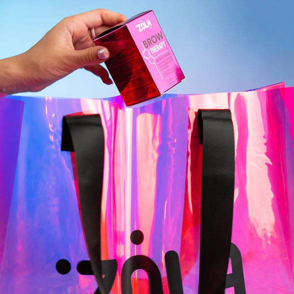 Różowa holograficzna torba shopper ZOLA