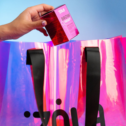 Różowa holograficzna torba shopper ZOLA