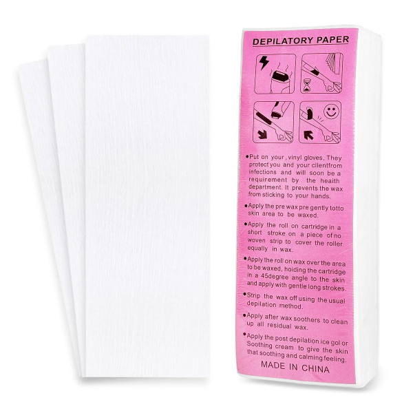 Papierki do depilacji, białe, 100 szt