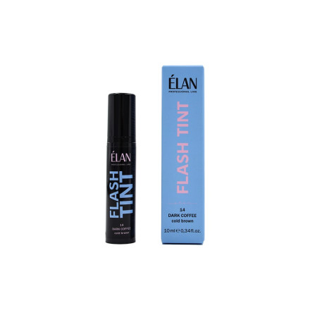 Direct eyebrow tinting system ELAN FLASH TINT 14 Dark Coffee (cold brown), 10 ml