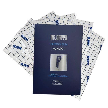 Пленка для заживления тату матовая Dr.Gritz, конверт 5 шт 10х15 см