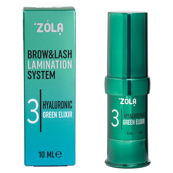 Состав для ламинирования ZOLA COLOR LAB 03 HYALURONIC GREEN ELIXIR, 10 мл
