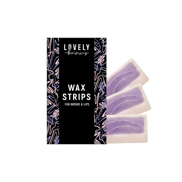 Восковые полоски Lovely Brows для депиляции бровей и лица, 16 шт