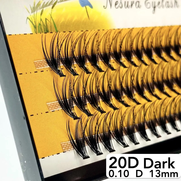 Вії Nesura 20D, вигин D, довжина 13 мм, товщина 0,10 (dark)