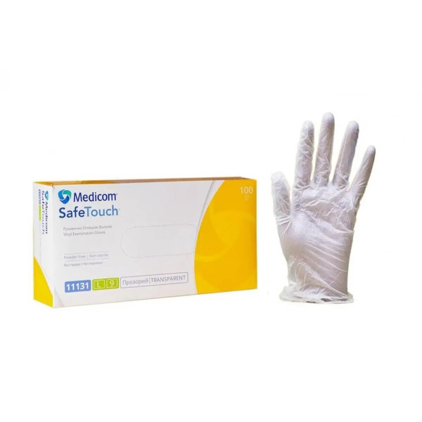 Medicom vinyl gloves, size L (100 pcs/pack)