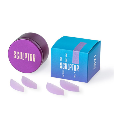 Набор силиконовых валиков для ламинирования ресниц SCULPTOR OPEN LOOK 2.0, 4 пары, MIX, Lavender