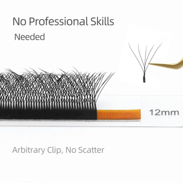 Nagaraku Mix D W-shape 5D eyelashes, 0.07, 8-14 mm