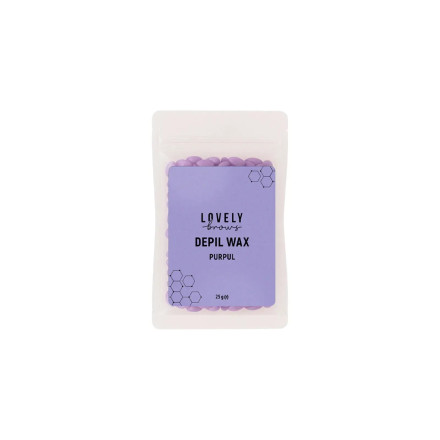 Fioletowy wosk do depilacji Lovely Brows, 25 g