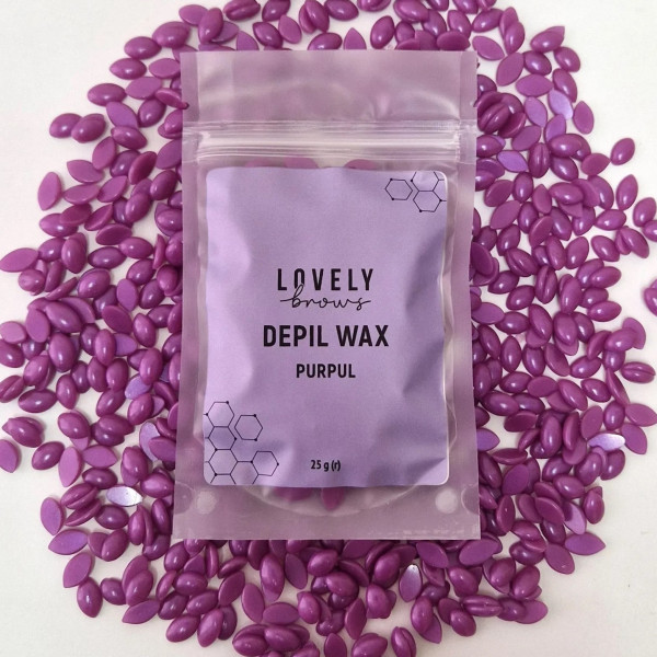 Fioletowy wosk do depilacji Lovely Brows, 25 g
