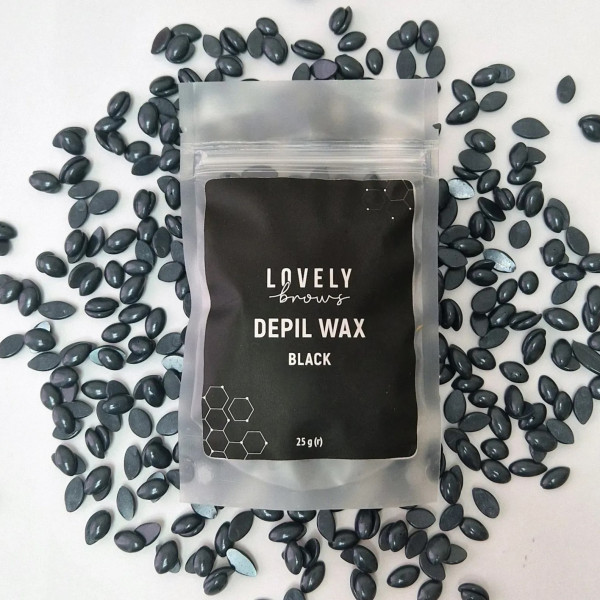 Czarny wosk do depilacji Lovely Brows, 25 g