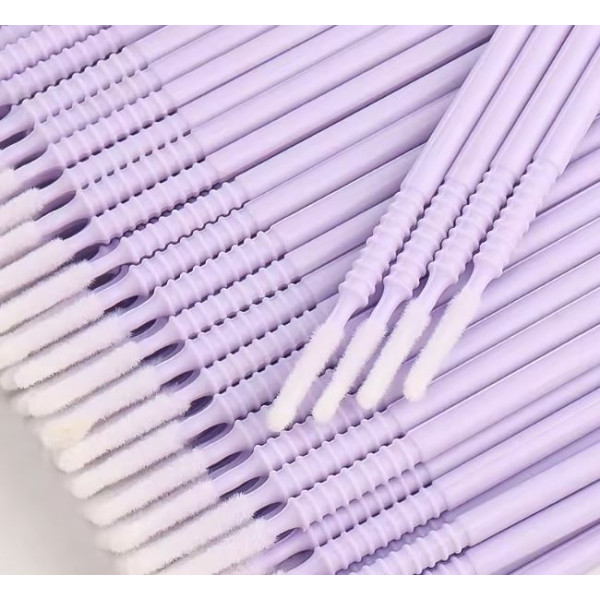 Long Head Microbrushes in a Pack, soft purple (100 pcs)