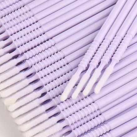 Long Head Microbrushes in a Pack, soft purple (100 pcs)