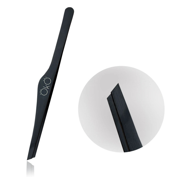 Пинцет для бровей OKO Lash&Brow MAGNETIC, скошенный (ручная заточка)