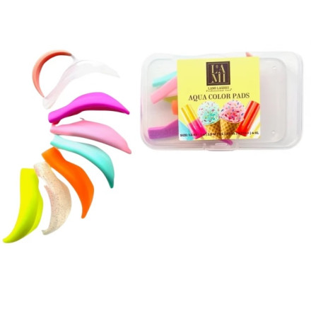 Набір валиків для ламінування вій Lami Lashes Aqua Color Pads 5 пар (XS, M, L, LL, LL)