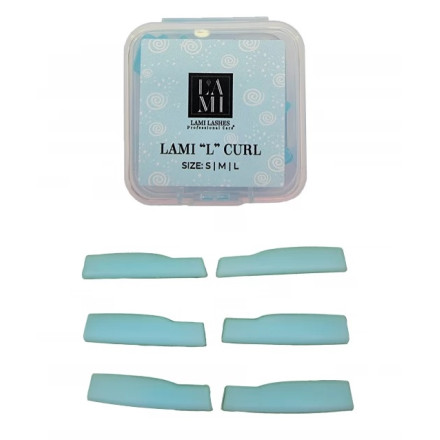 Набор валиков для ламинирования ресниц Lami Lashes L Curl голубые, 3 пары (S, M, L)