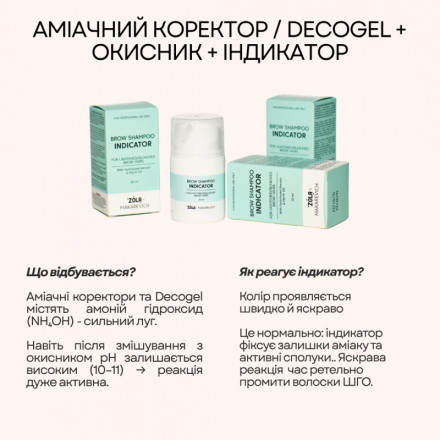 Шампунь-индикатор для бровей ZOLA x Makarevich, 30 мл