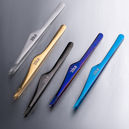ZOLA Professional Eyebrow Tweezers Premium Series BLUE