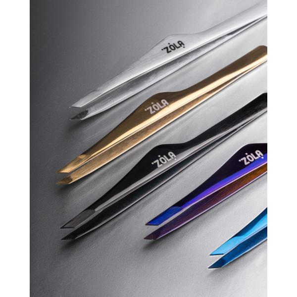 ZOLA Professional Eyebrow Tweezers Premium Series BLUE