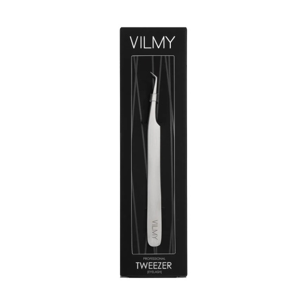 Профессиональный пинцет для наращивания ресниц VILMY мини L-45/2