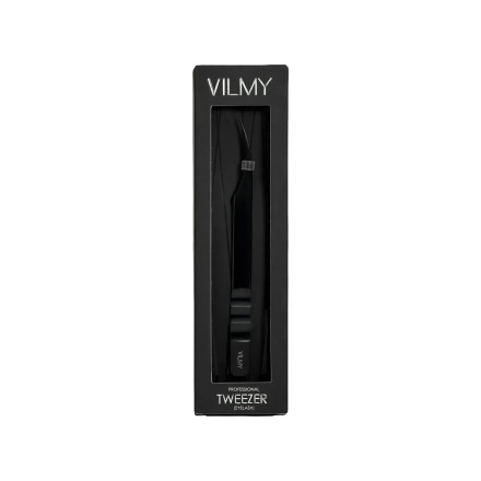 Профессиональный пинцет для наращивания ресниц VILMY (прямой с изгибом) V-13b