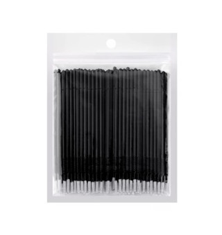 Long Head Microbrushes, Black (100 pcs/pack)