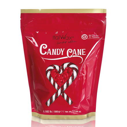 Gorący wosk w granulkach ItalWax Limited Edition "Candy Cane", 500 g