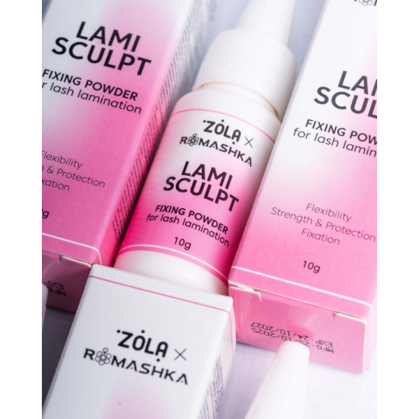 Фиксирующая пудра для ламинирования ресниц ZOLA x Romashka LamiSculpt, 10 г